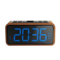 Good Quality Portable Mini FM Radio Alarm Clock with USB Charger